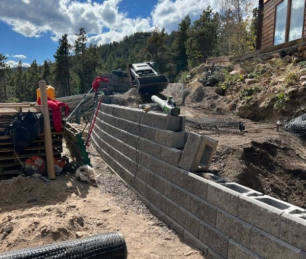 Retrofitting retaining wall in CO.